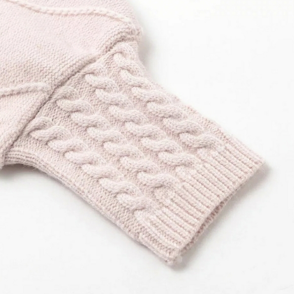 New Light Pink Pom Pom Pullover Sweater - Picture 3 of 6